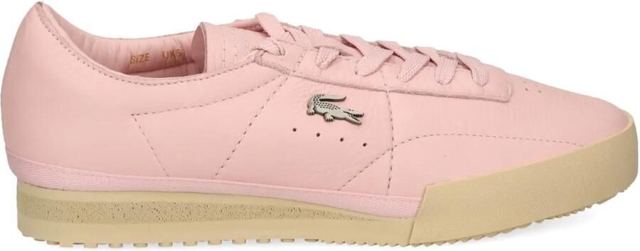 Lacoste Leren sneakers met logoplakkaat Roze