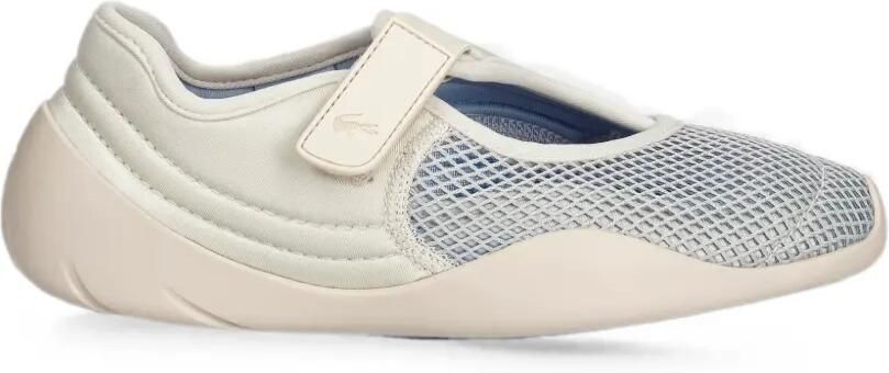 Lacoste Low Mystere mesh sneakers met klittenband Beige