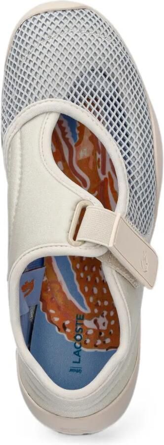 Lacoste Low Mystere mesh sneakers met klittenband Beige - Foto 4