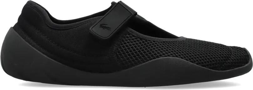 Lacoste Low Mystere mesh sneakers met klittenband Zwart