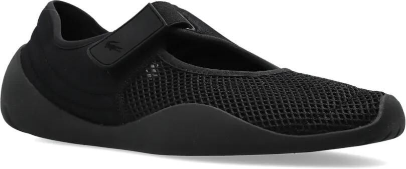 Lacoste Low Mystere mesh sneakers met klittenband Zwart - Foto 4