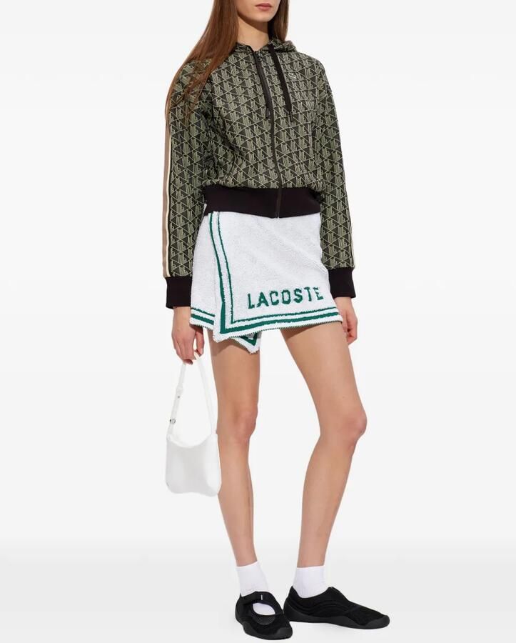 Lacoste Low Mystere mesh sneakers met klittenband Zwart - Foto 2