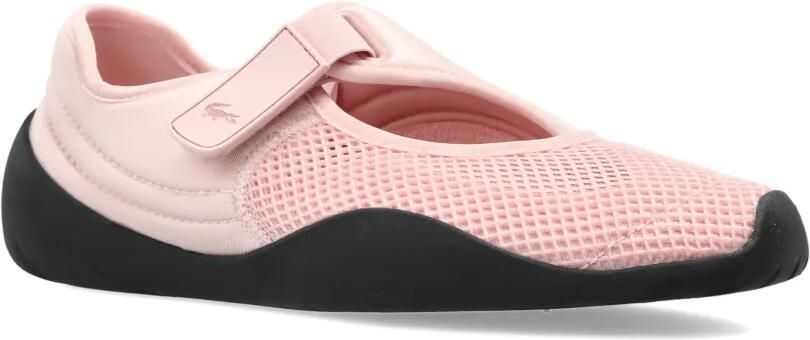 Lacoste Low Mystere sneakers met klittenband en mesh vlak Roze - Foto 4