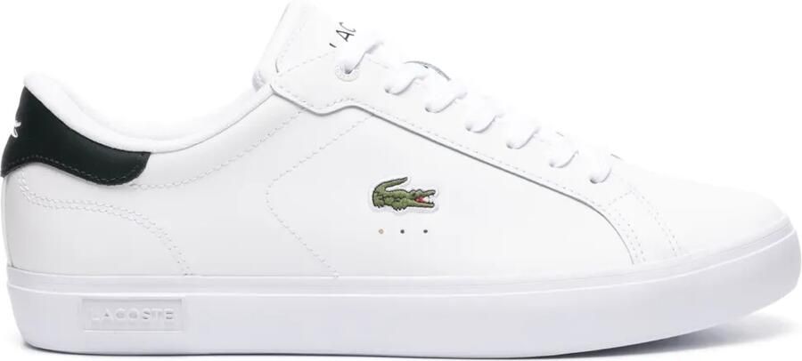 Lacoste Powercourt leren sneakers Wit