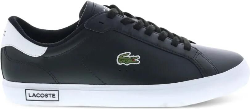 Lacoste Powercourt leren sneakers Zwart