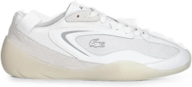 Lacoste Side Low mesh sneakers met suède vlakken Wit