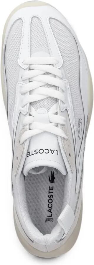 Lacoste Side Low mesh sneakers met suède vlakken Wit - Foto 4