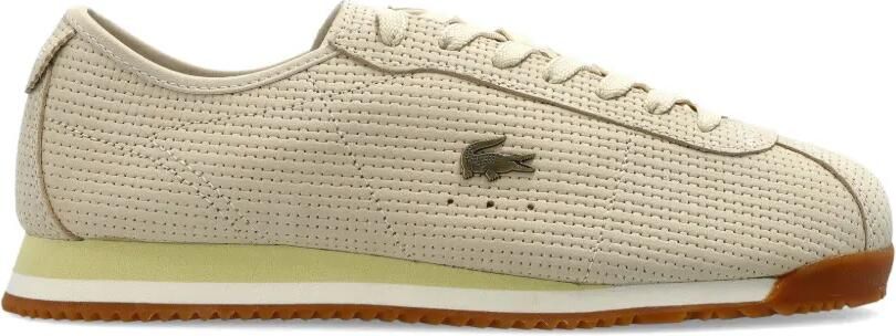 Lacoste Sneakers met geperforeerd logo Beige
