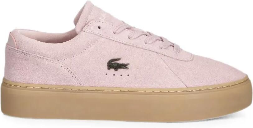 Lacoste Sneakers met logoplakkaat en plateauzool Roze