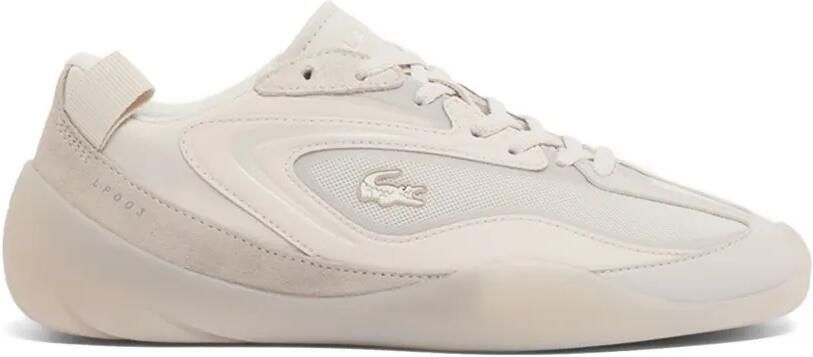 Lacoste Sneakers met suède afwerking en vlakken Beige