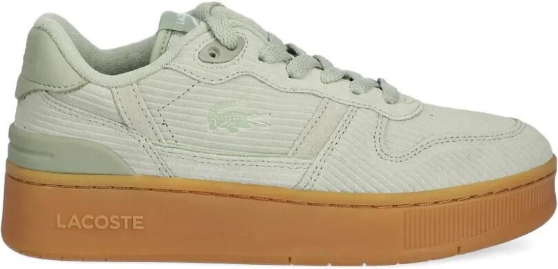 Lacoste T-Clip ribfluwelen sneakers met plateauzool Groen