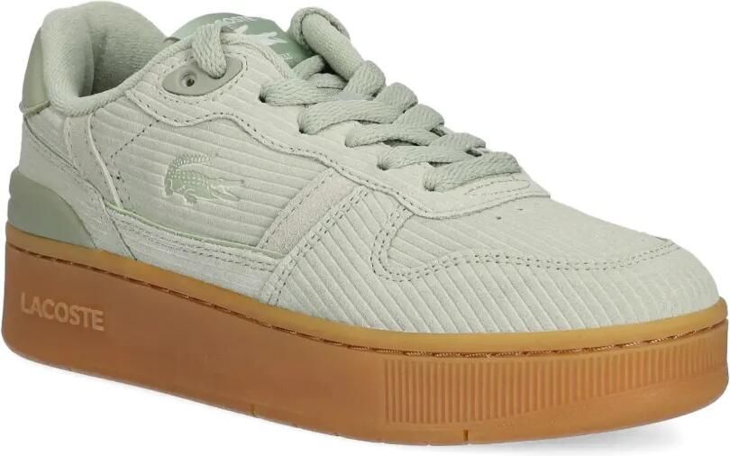 Lacoste T-Clip ribfluwelen sneakers met plateauzool Groen - Foto 3