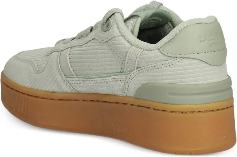 Lacoste T-Clip ribfluwelen sneakers met plateauzool Groen - Foto 2