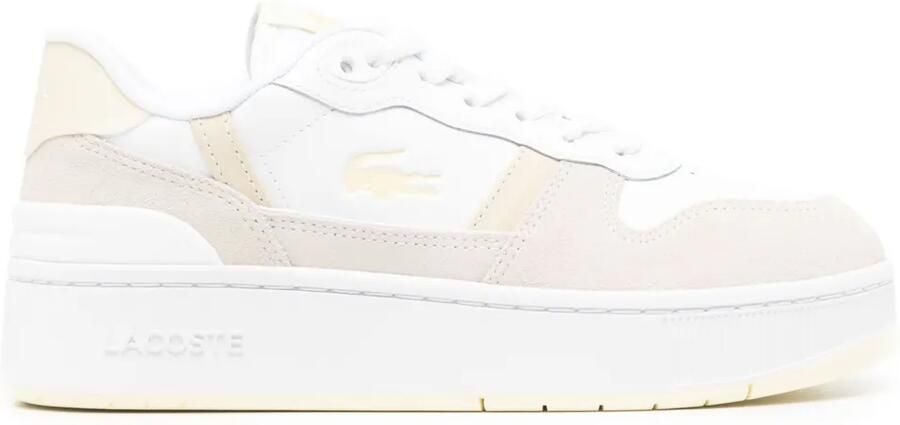 Lacoste T Clip sneakers met plateauzool Wit