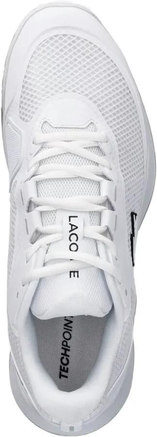 Lacoste Tech Point sneakers met mesh vlak en logopatch Wit