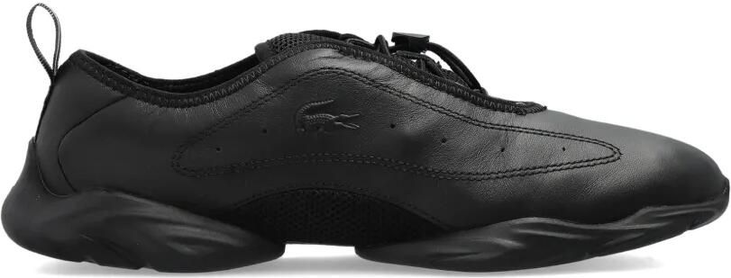 Lacoste Tennis ballerina leren sneakers Zwart
