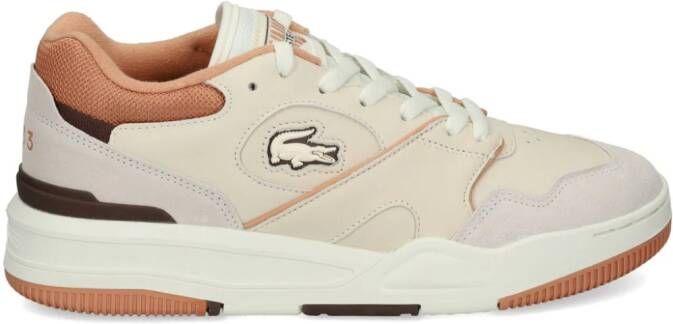 Lacoste Lineshot sneakers met logopatch Beige