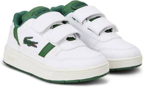 Lacoste logo-appliqué touch-strap sneakers Wit