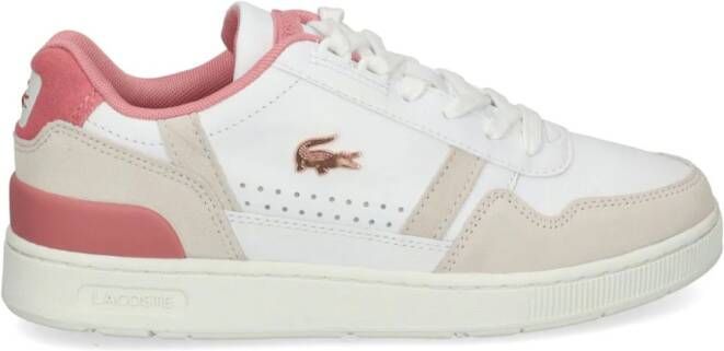 Lacoste T-Clip leren sneakers Wit