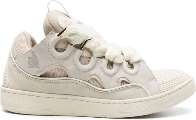 Lanvin Curb leren sneakers Beige