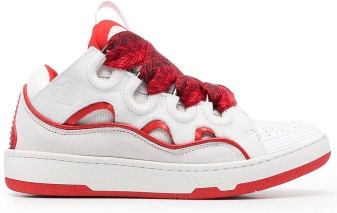 Lanvin Curb sneakers met panelen Wit