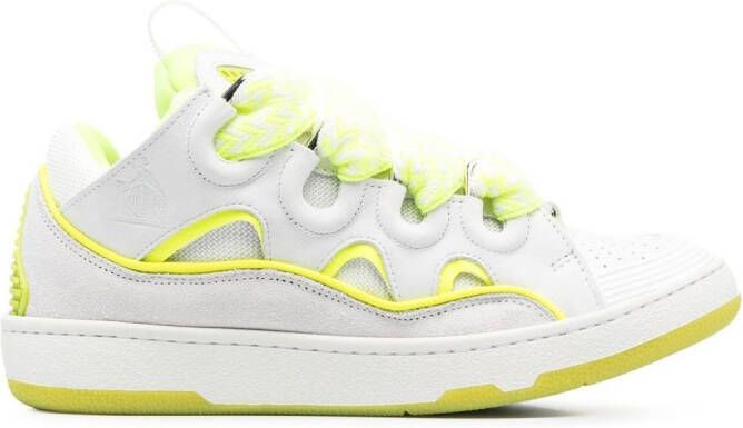 Lanvin Curb sneakers met panelen Wit