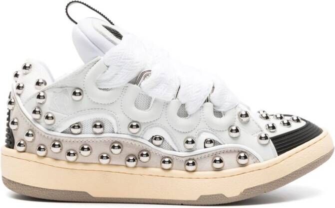 Lanvin Curb sneakers met vlakken Wit