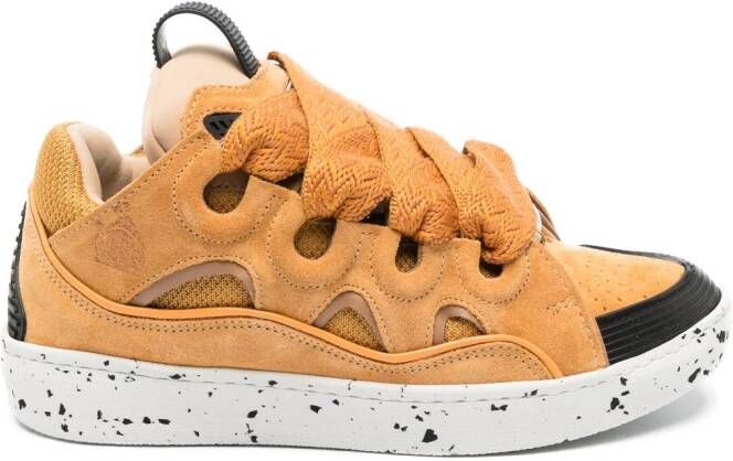Lanvin Curb sneakers met vlakken Geel