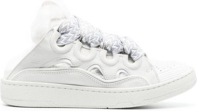 Lanvin Curb sneakers met open rug Wit