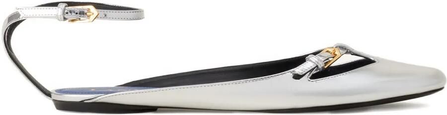 Lanvin Ballerina's met gespbandje Zilver