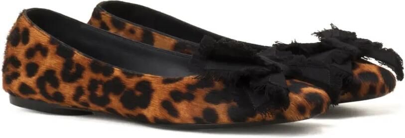 Lanvin Ballerina's met luipaardprint en strik Bruin - Foto 4
