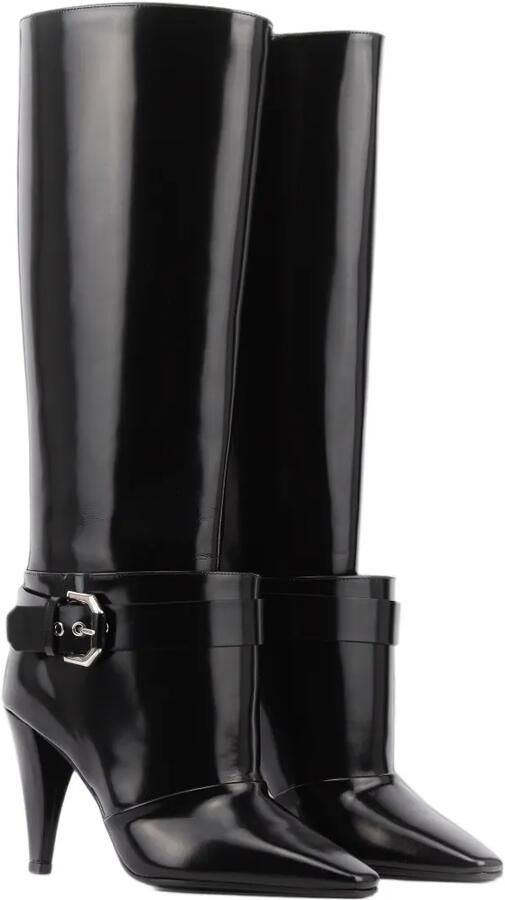 Lanvin buckle-detail knee-high boots Zwart