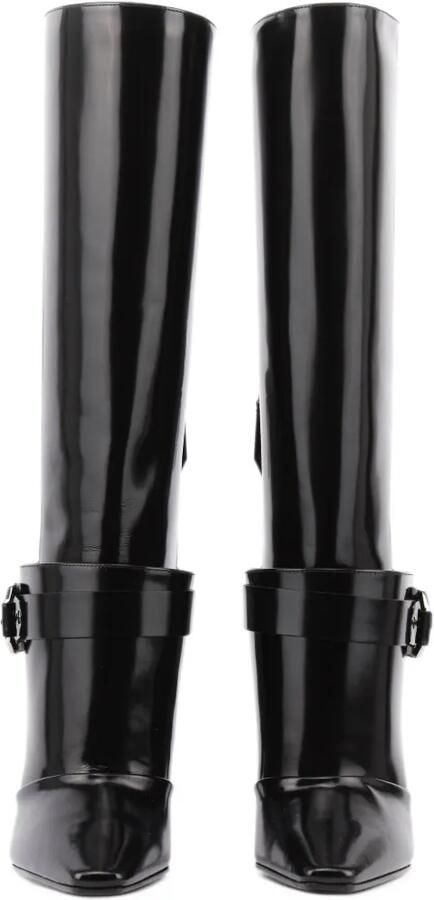 Lanvin buckle-detail knee-high boots Zwart - Foto 3