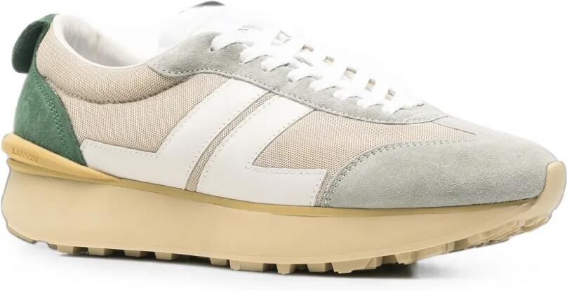 Lanvin Bumper sneakers met mesh vlak Beige - Foto 3