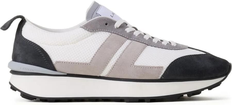 Lanvin Bumpr sneakers met suède vlakken Wit