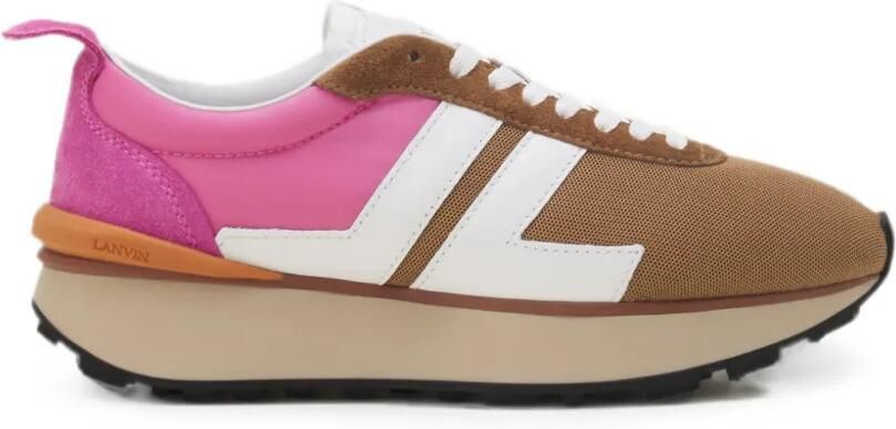 Lanvin Bumpr sneakers van nylon en mesh Bruin