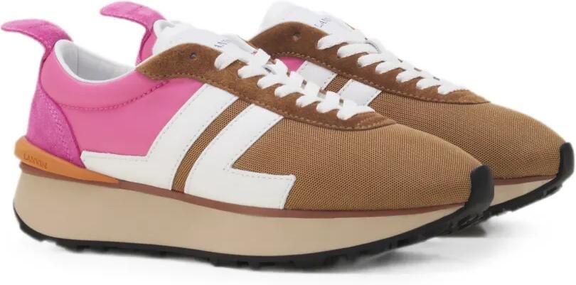 Lanvin Bumpr sneakers van nylon en mesh Bruin - Foto 4