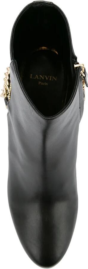 Lanvin chain detail ankle boots Zwart