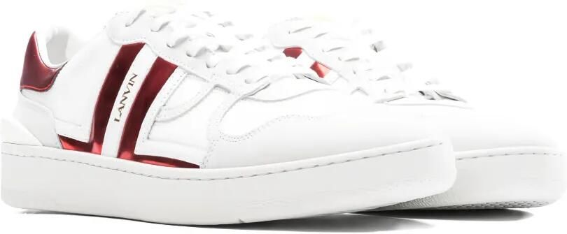 Lanvin Clay gestreepte low-top sneakers Wit