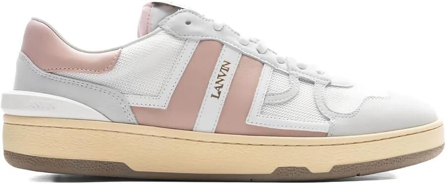 Lanvin Clay low-top sneakers met leren vlak Wit
