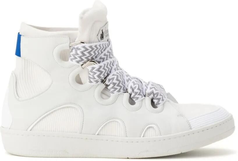 Lanvin Curb high-top gebreide sneakers Wit