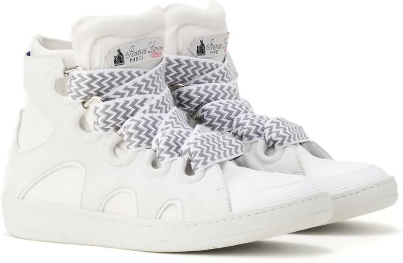 Lanvin Curb high-top gebreide sneakers Wit - Foto 4