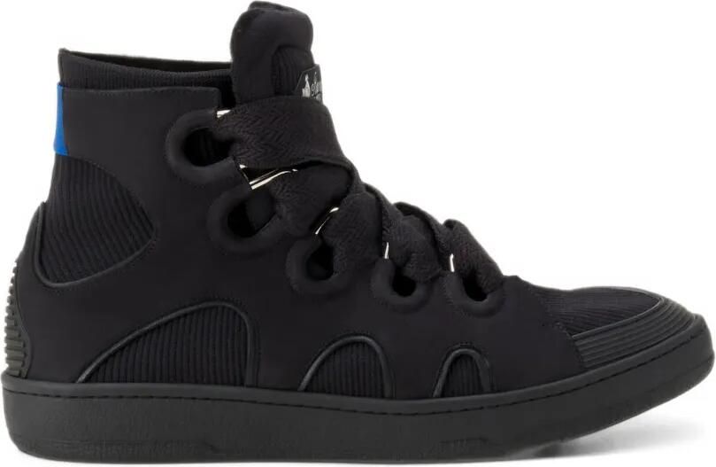 Lanvin Curb high-top gebreide sneakers Zwart