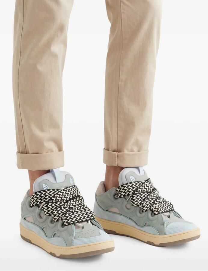 Lanvin Curb leren sneakers Blauw - Foto 2