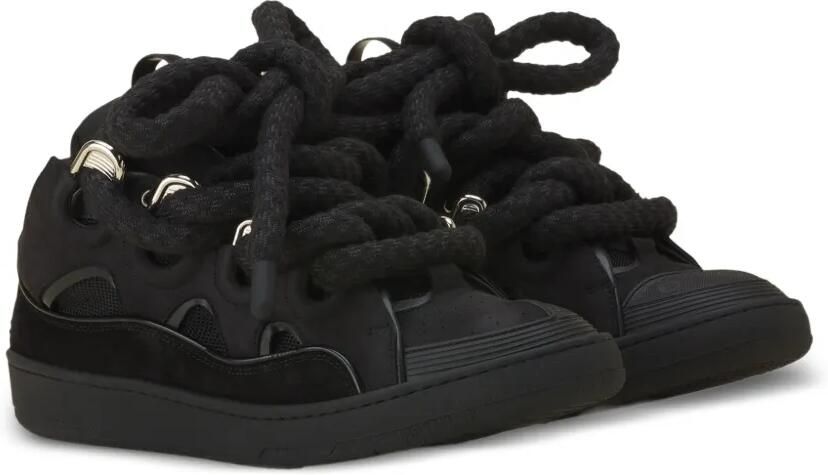 Lanvin Curb Snake leren sneakers Zwart - Foto 3