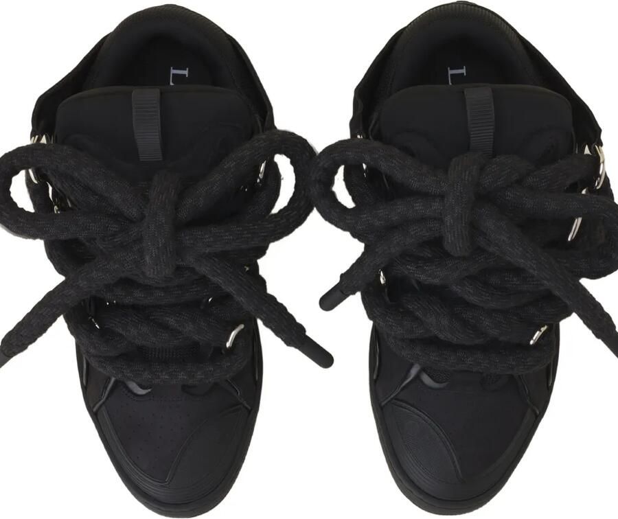 Lanvin Curb Snake leren sneakers Zwart - Foto 2