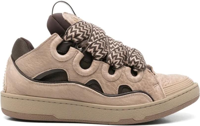 Lanvin Curb sneakers in dino-effect leather Beige