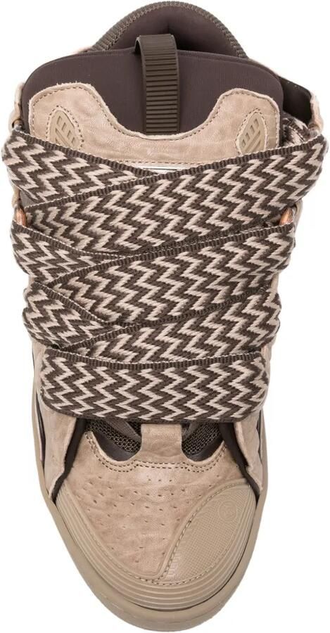 Lanvin Curb sneakers in dino-effect leather Beige - Foto 4