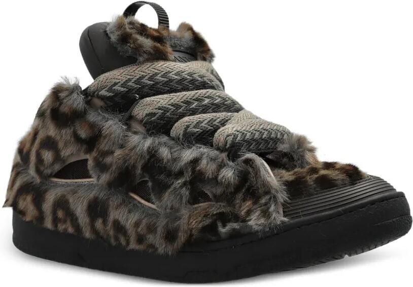 Lanvin Curb sneakers in faux fur Grijs