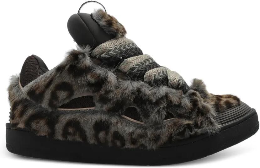 Lanvin Curb sneakers in faux fur Grijs - Foto 5